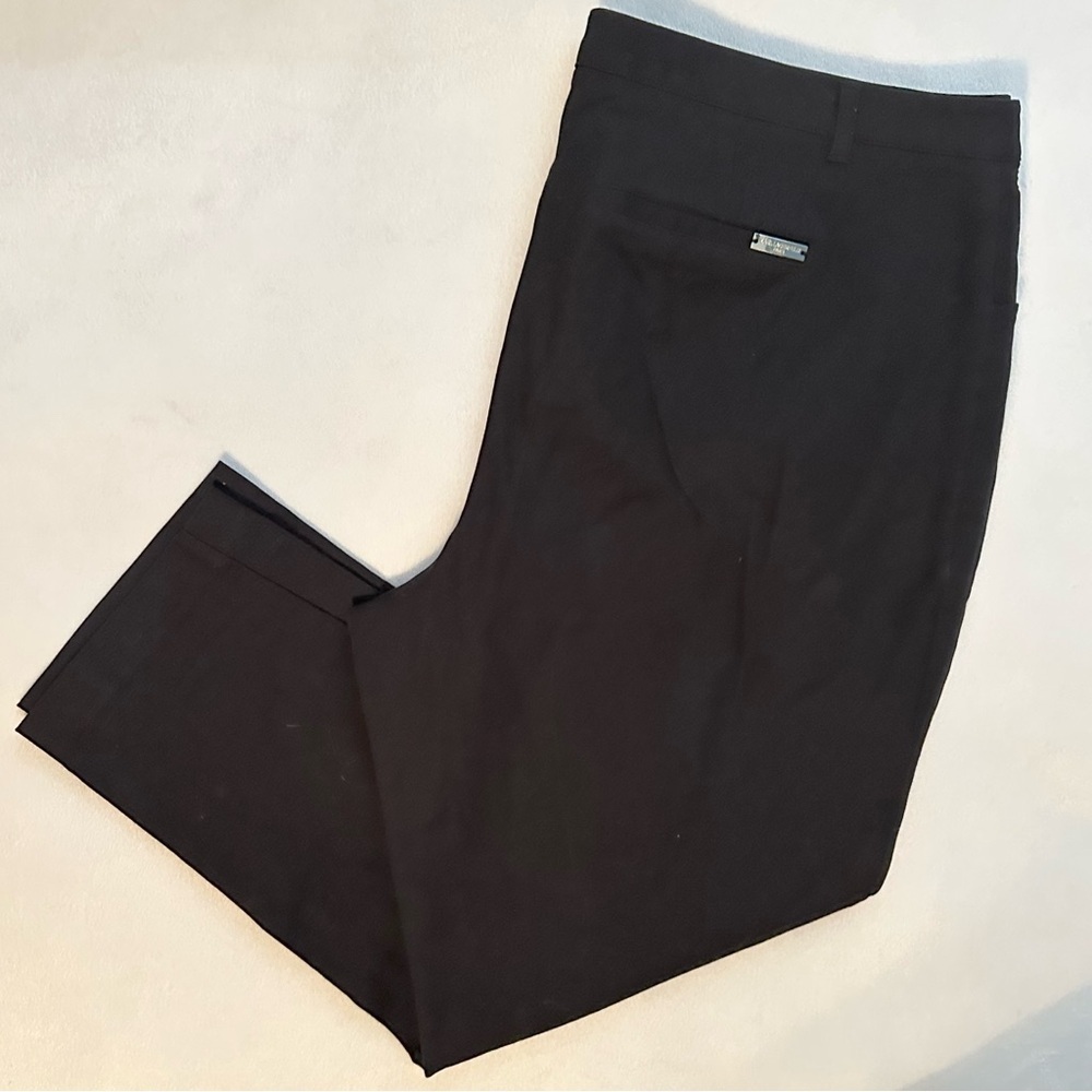 Karl Lagerfeld Womens Cropped Black Trouser Capri Pants 16 office career